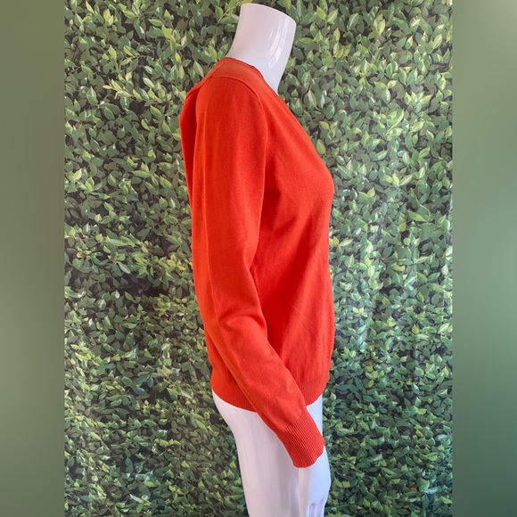 August Silk Blood Orange Silk Cardigan - Picture 6 of 9